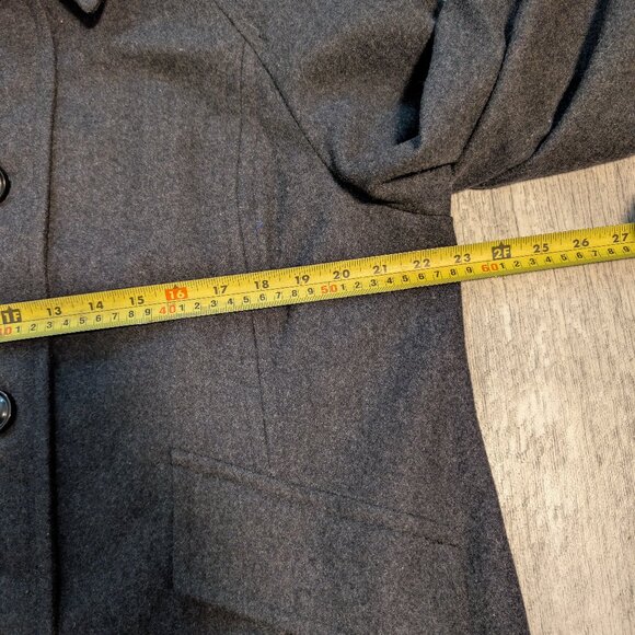Vintage London Fog Wool Blend Full Length Coat | Women's, Charcoal Gray, Size 14 - Picture 12 of 15